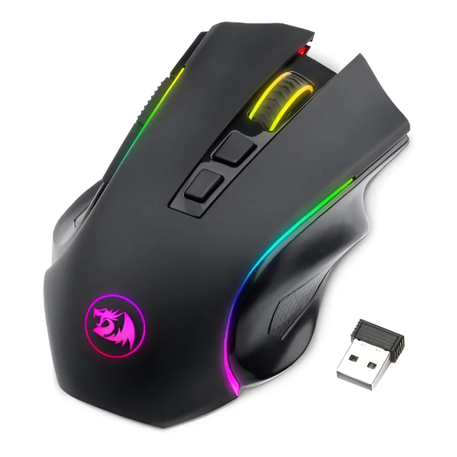 MOUSE GAMER SEM FIO REDRAGON GRIFFIN 8000 DPI 8 BOTÕES WIRELESS PRETO ...
