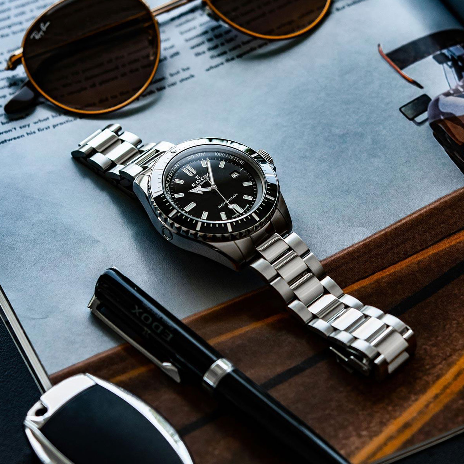 Edox Neptunian Automatic 44mm - Mergulhador Profissional 1000M