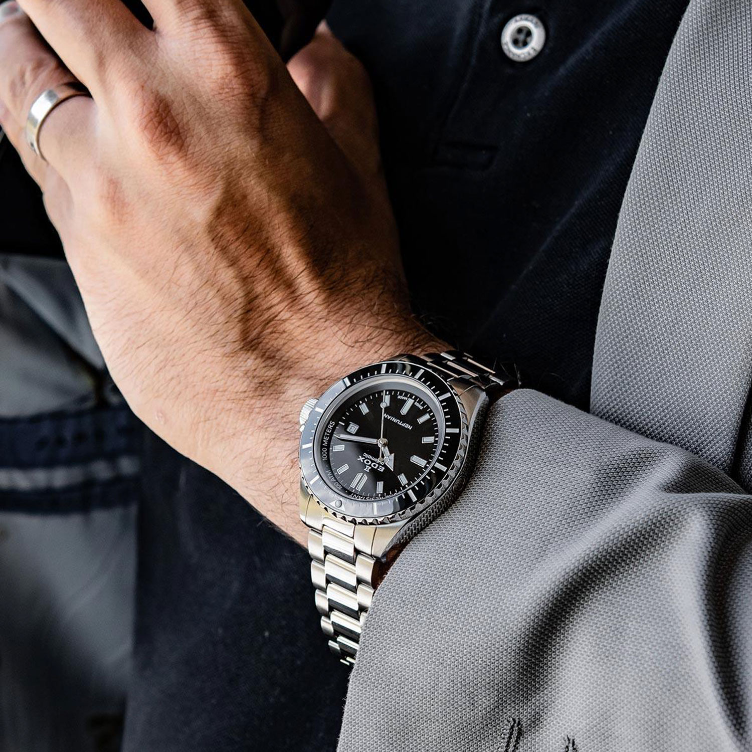 Edox Neptunian Automatic 44mm - Mergulhador Profissional 1000M