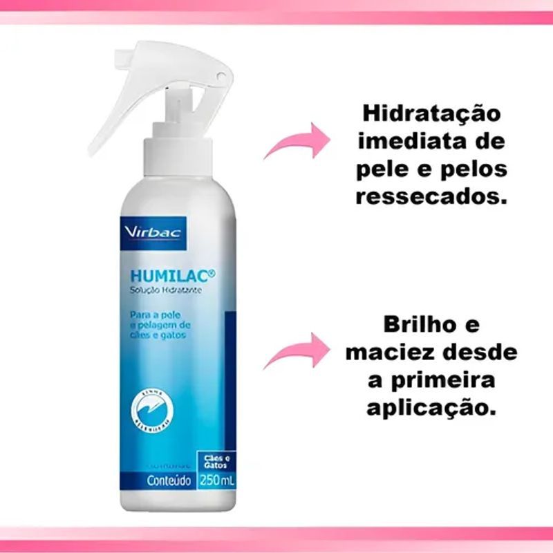 Humilac Spray Humilac Virbac: Solução Hidratante Cães e Gatos | Pele Seca - Pet´s Place