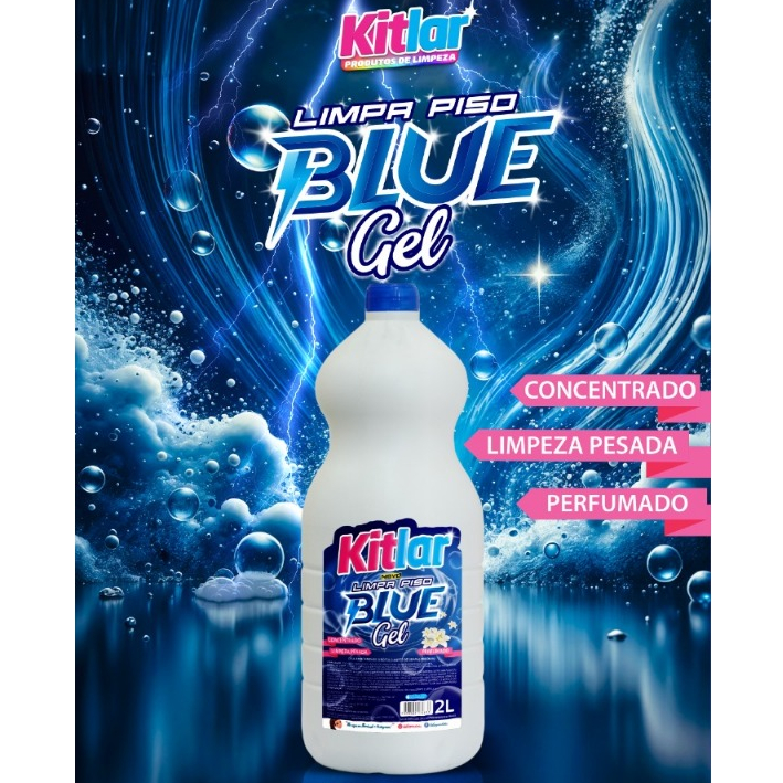 Kitlar Limpa Piso Limpeza Pesada Blue Gel Concentrado 2L Kitlar - Varre Aê