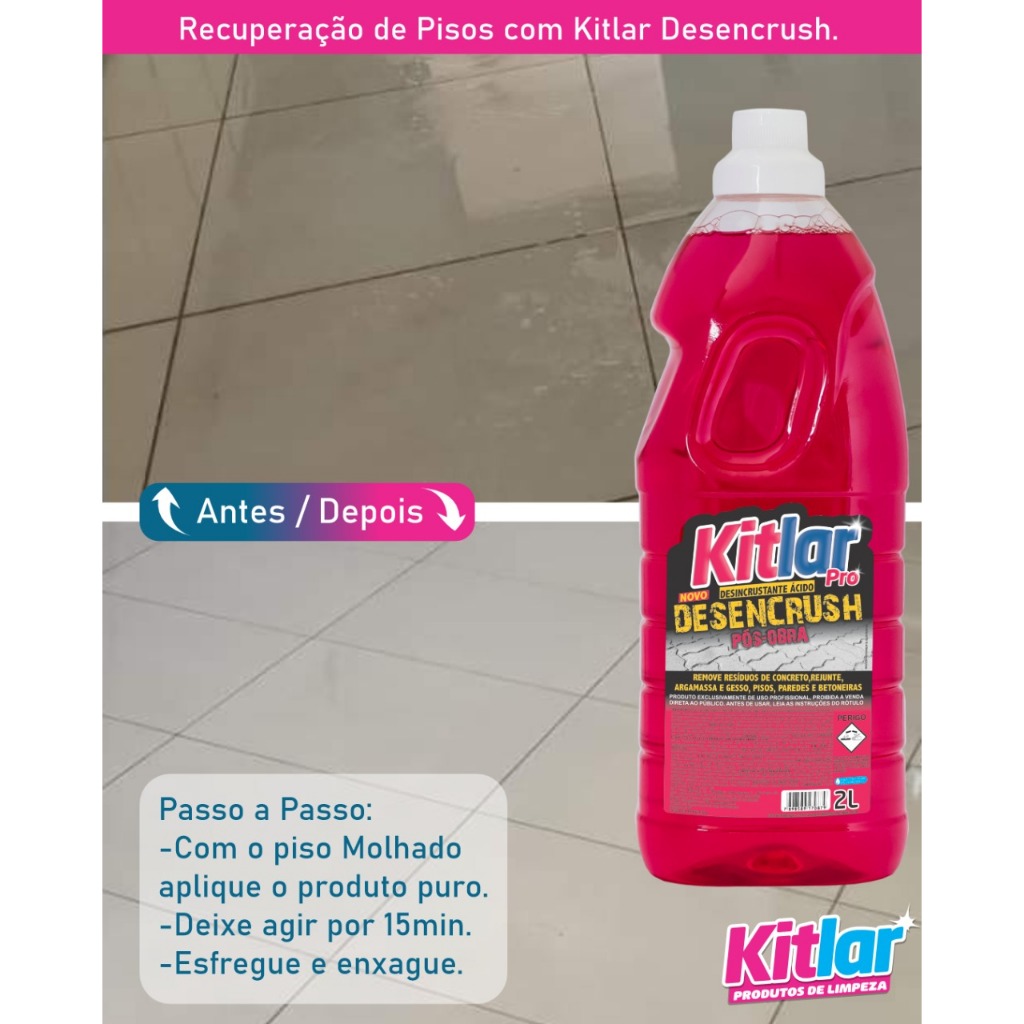 Kitlar Desencrush Removedor Manchas Pós Obra de Vaso Sanitário, Pias, Gesso ...