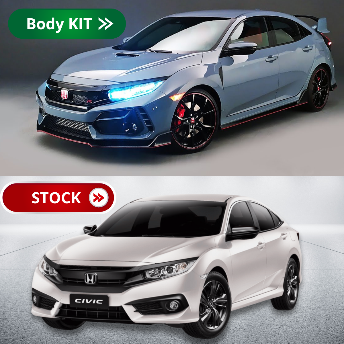 Body Kit Parachoque Civic G10 2017 2018 19 2020 2021 Type R - Box7 Auto ...