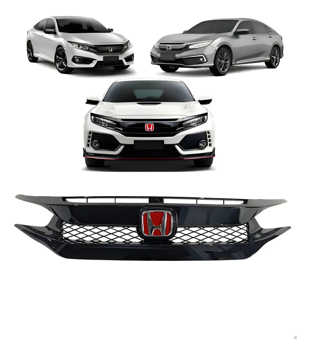 '07 Honda Civic Type R 10台セット Miniatura Honda Civic Type R 2007 Preto ou Vermelho 1/64 Die Cast