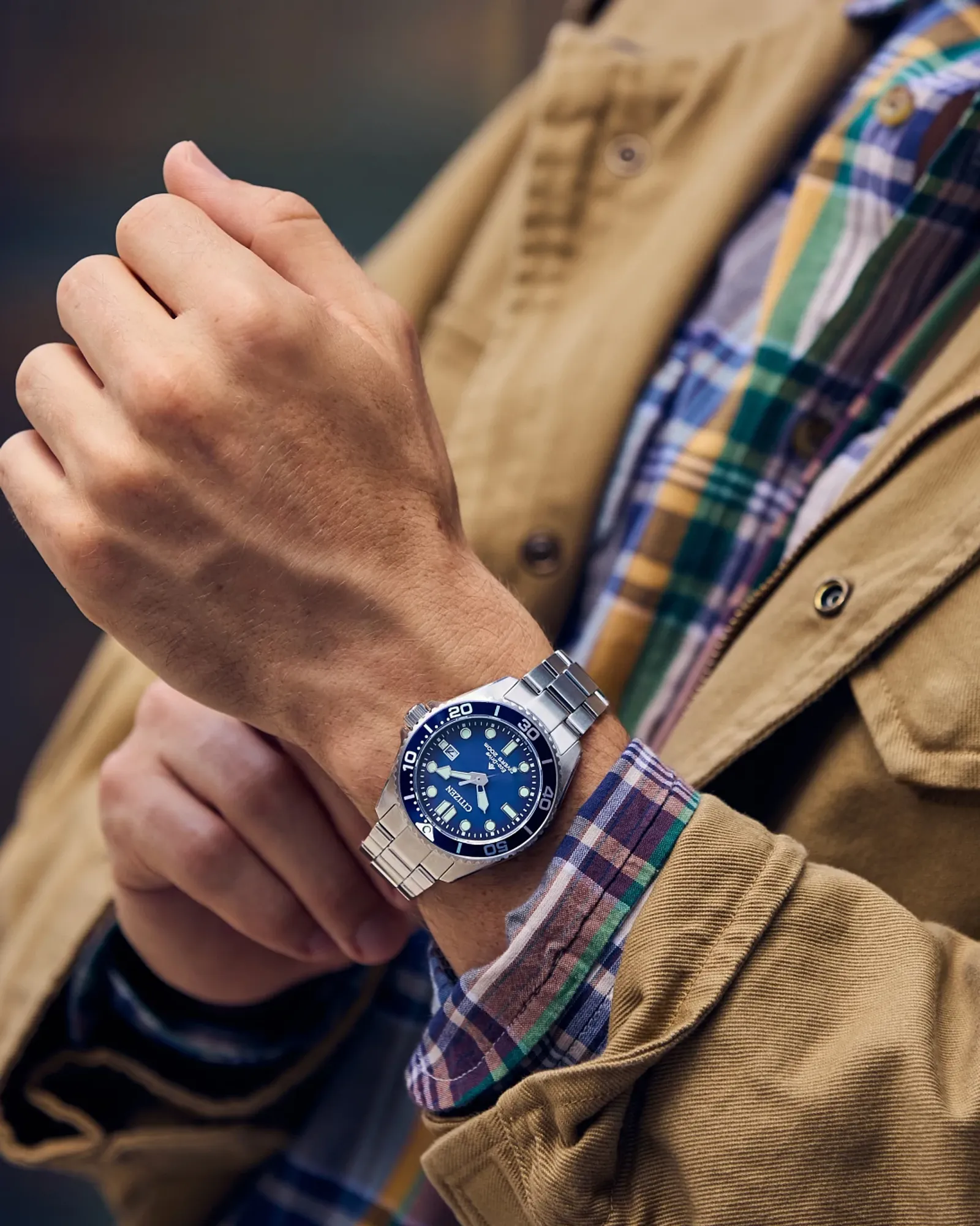 Relógio Citizen Promaster BN0260-54L Eco-Drive Azul Safira