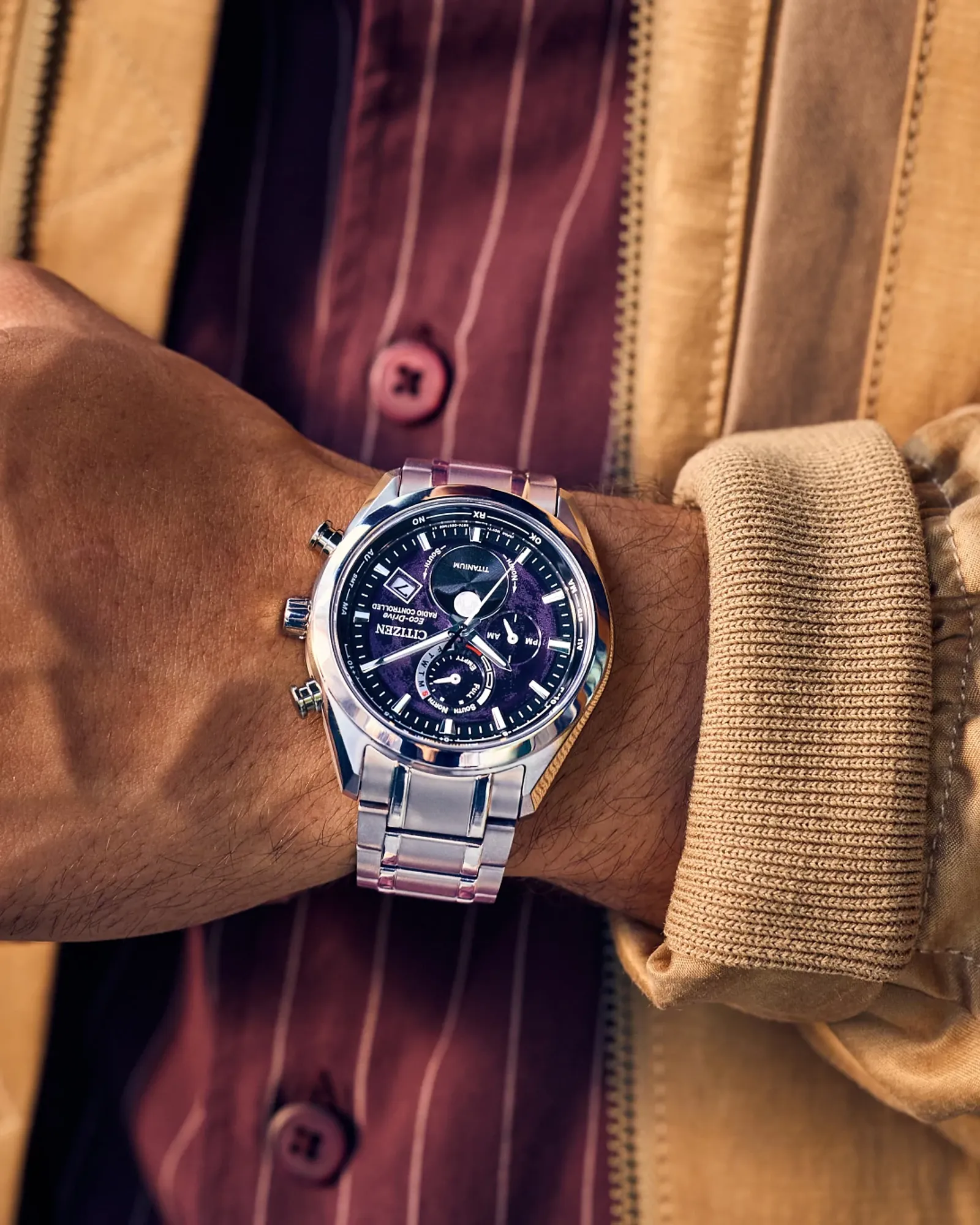 RELOGIO CITIZEN TSUKI-YOMI ROXO BY1010-81Z SAFIRA - Tictac Conceito