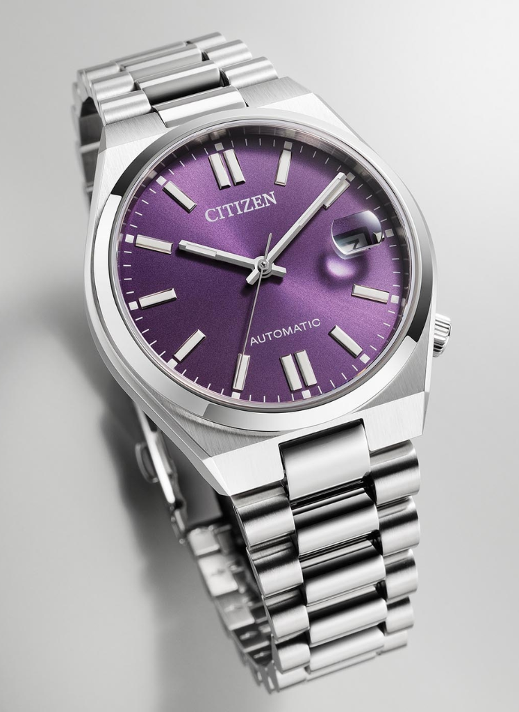 Relógio Citizen Tsuyosa Automático 37mm Roxo Sunray - Tic Tac