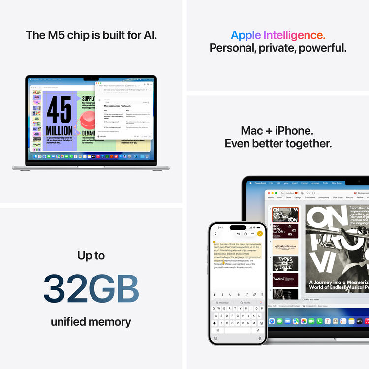 MacBook Air 13 M5 16gb 512gb Prata - Meia Noite - Estelar - Azul
