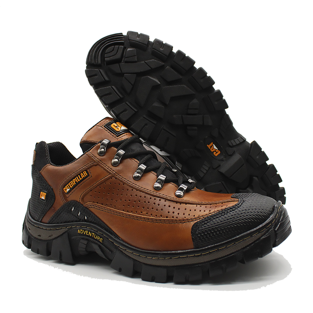 Tênis Masculino Caterpillar Original em Couro Legítimo 2085 Light ...