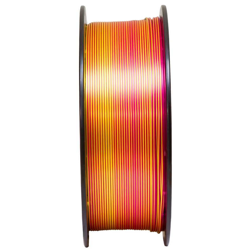 Filamento Voolt 3D PLA Tri Color Dourado / Rosa Choque / Verde V-Silk ...