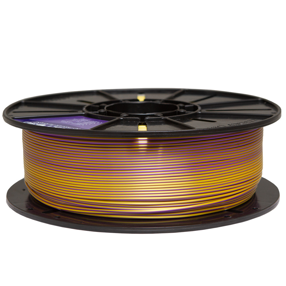 Filamento Voolt 3D PLA Duo Color Dourado e Roxo V-Silk High Speed ...