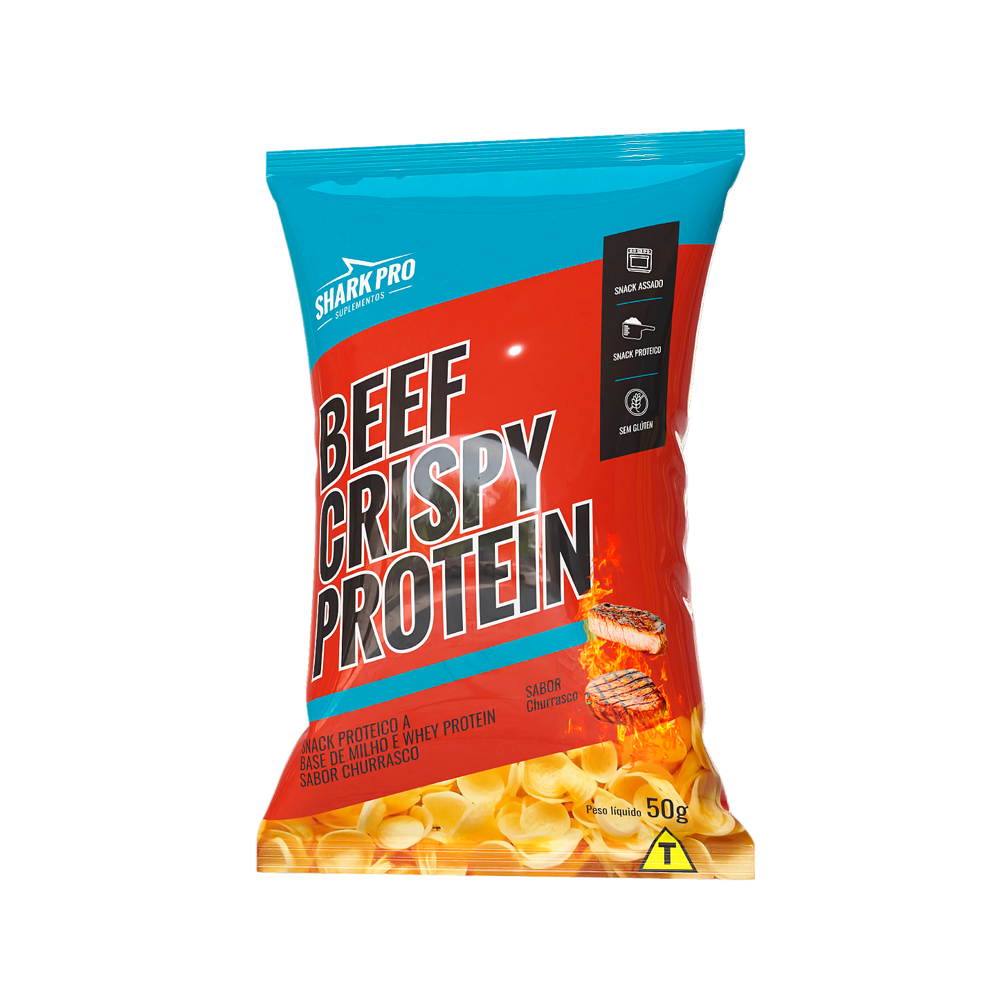 Snack crispy protein caixa com 8 uni