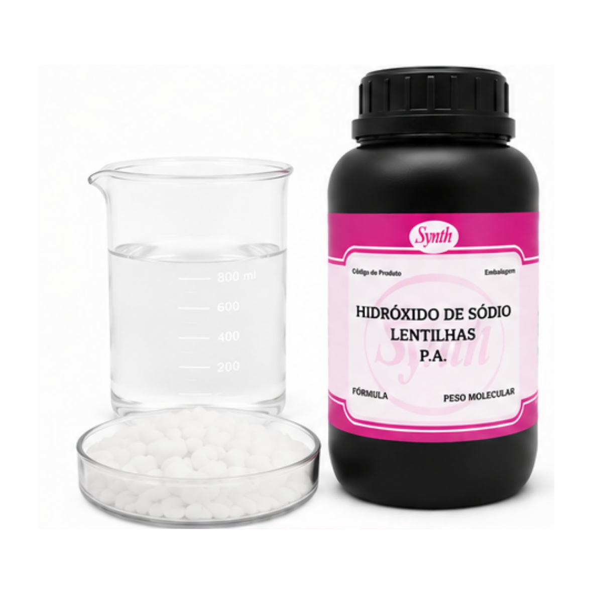 Hidróxido de Sódio P.A. Synth - Frasco 1000g - Lab-Bran - Produtos ...