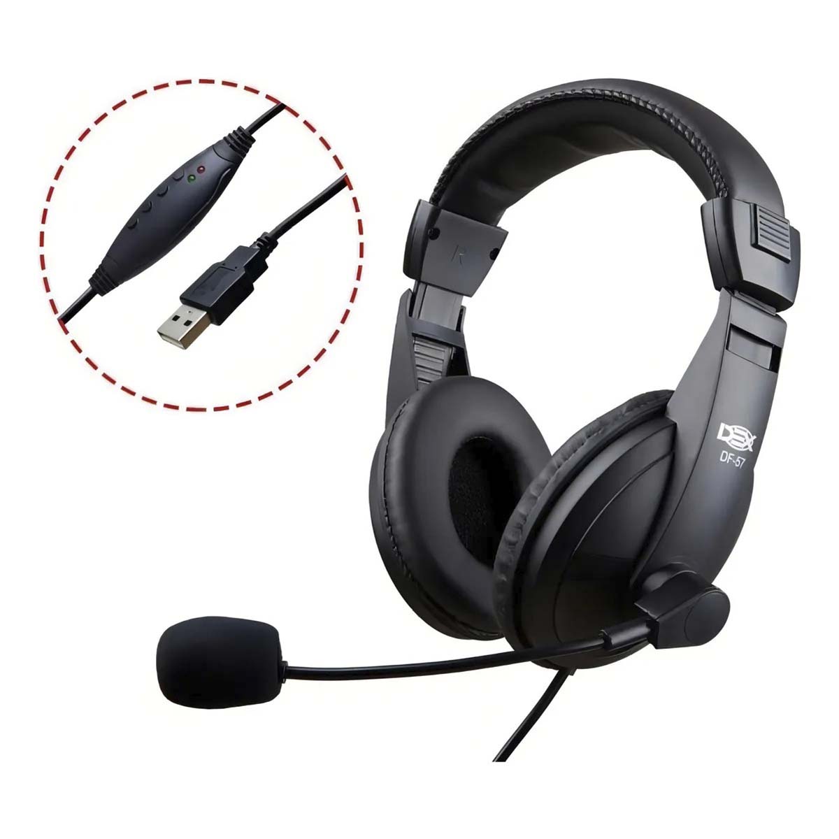 Fone De Ouvido Headset Usb Para Escritório Home Office - Mercadão da ...