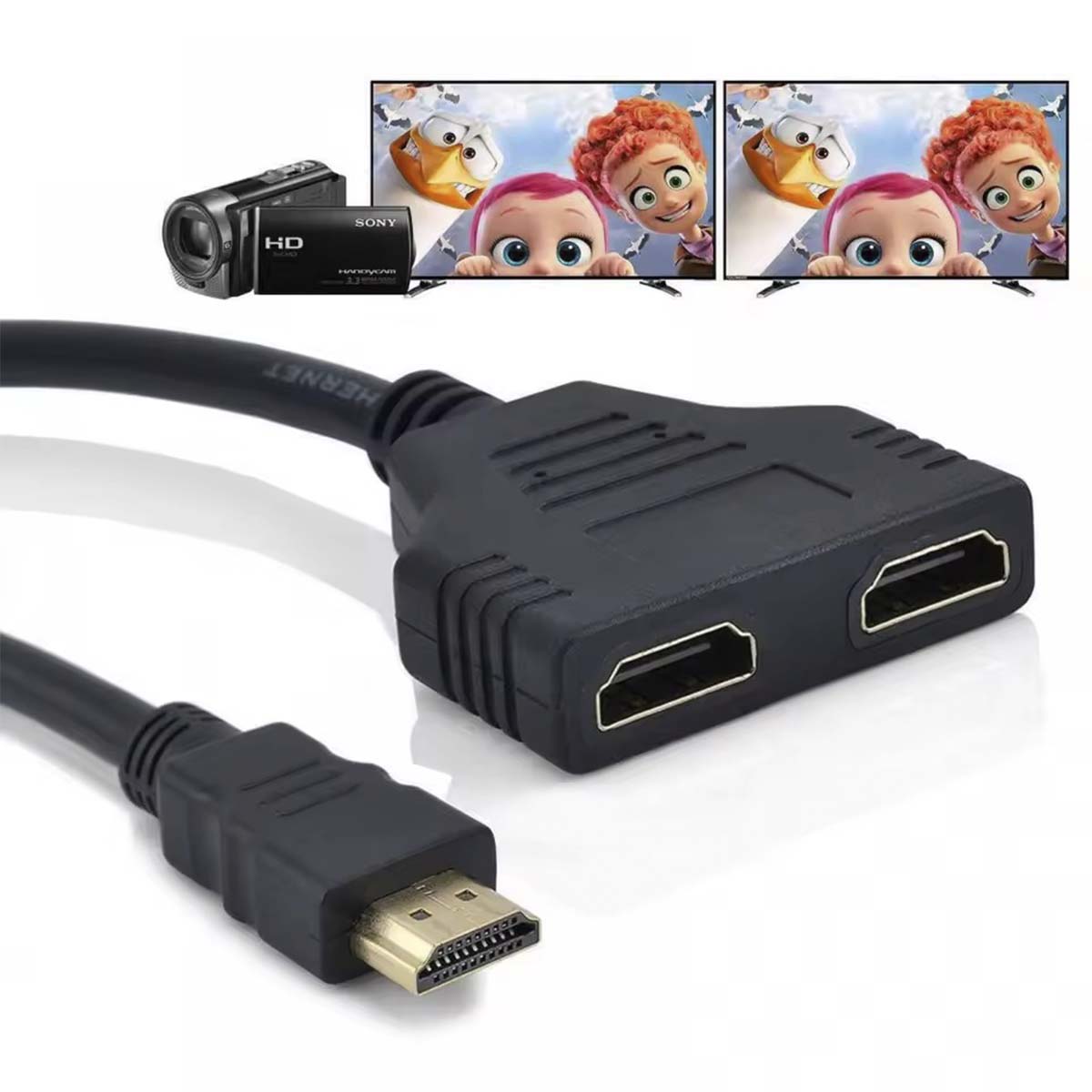 Cabo Hdmi Divisor Splitter Duplicador Y Hdmi 1x2 Xt-2010