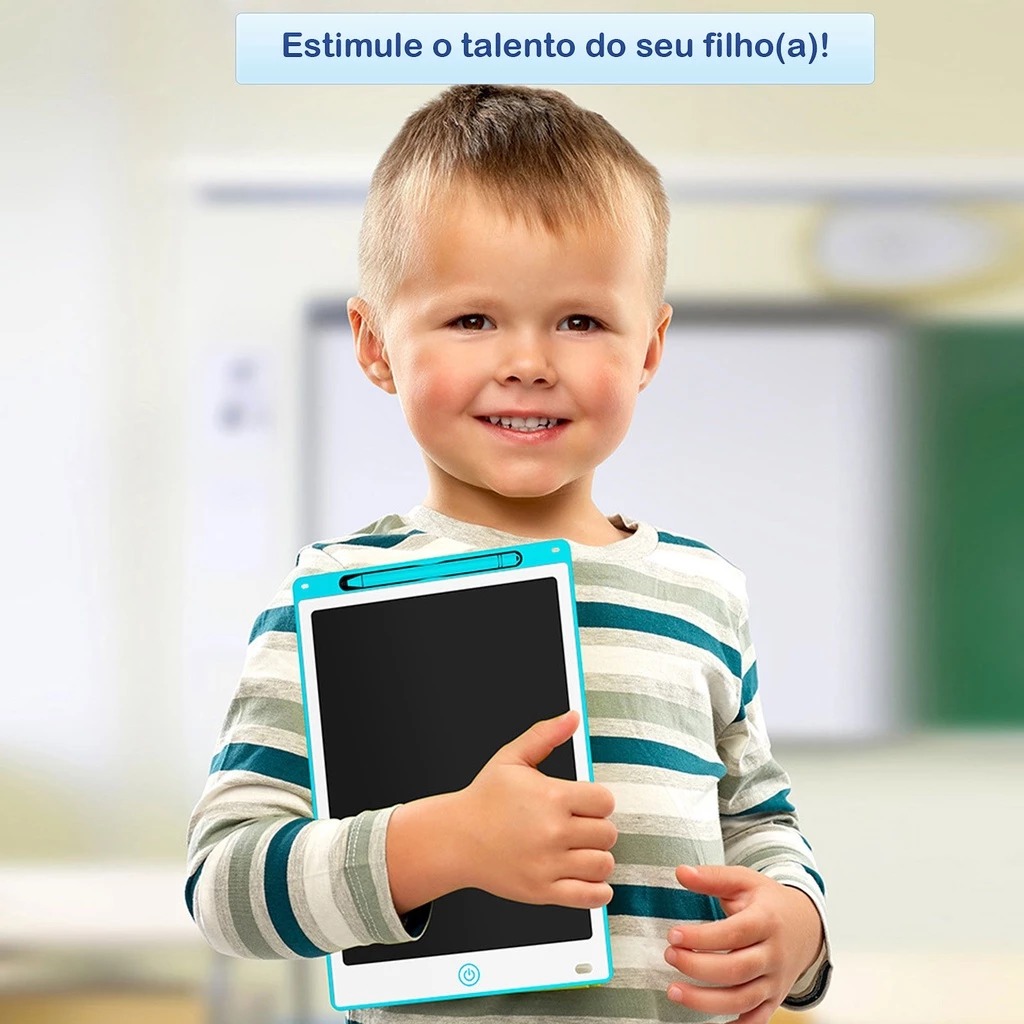 Tablet Lousa Magica Grande Escreve e Apaga Tela 12' Azul - Mercadão da ...