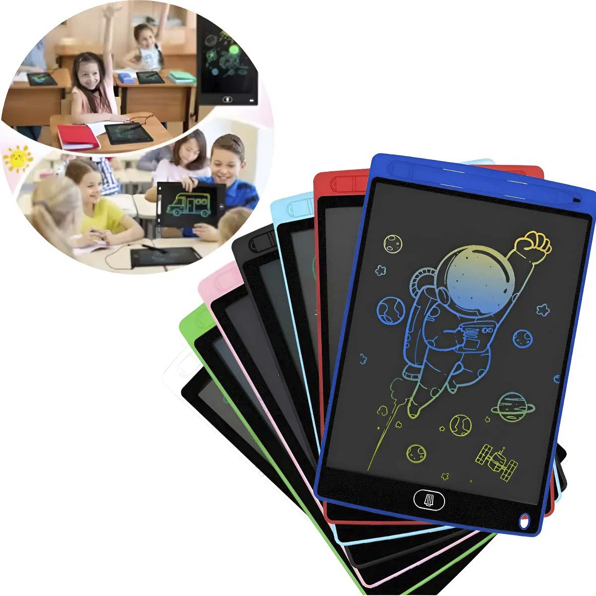 Tablet Lousa Magica Grande Escreve e Apaga Tela 12' Azul - Mercadão da ...