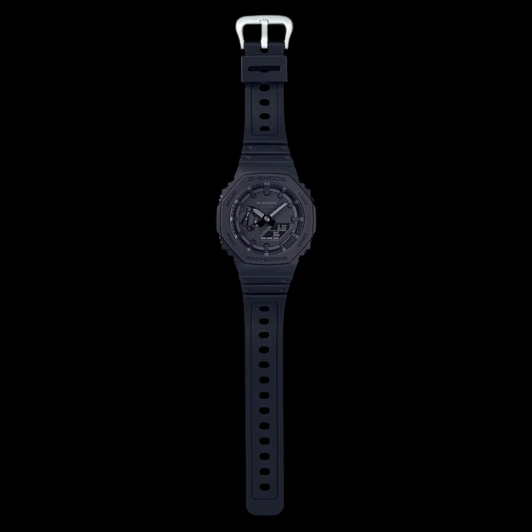 G-Shock GA-2100-1A1DR Carbon Core Guard | CasiOak Preto Fosco
