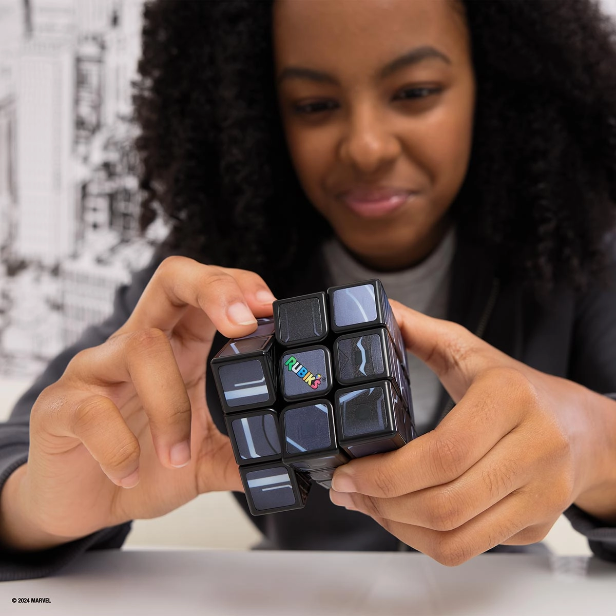 Cubo Mágico 3x3x3 Rubik's Black Panther Cubers - Pantera Negra