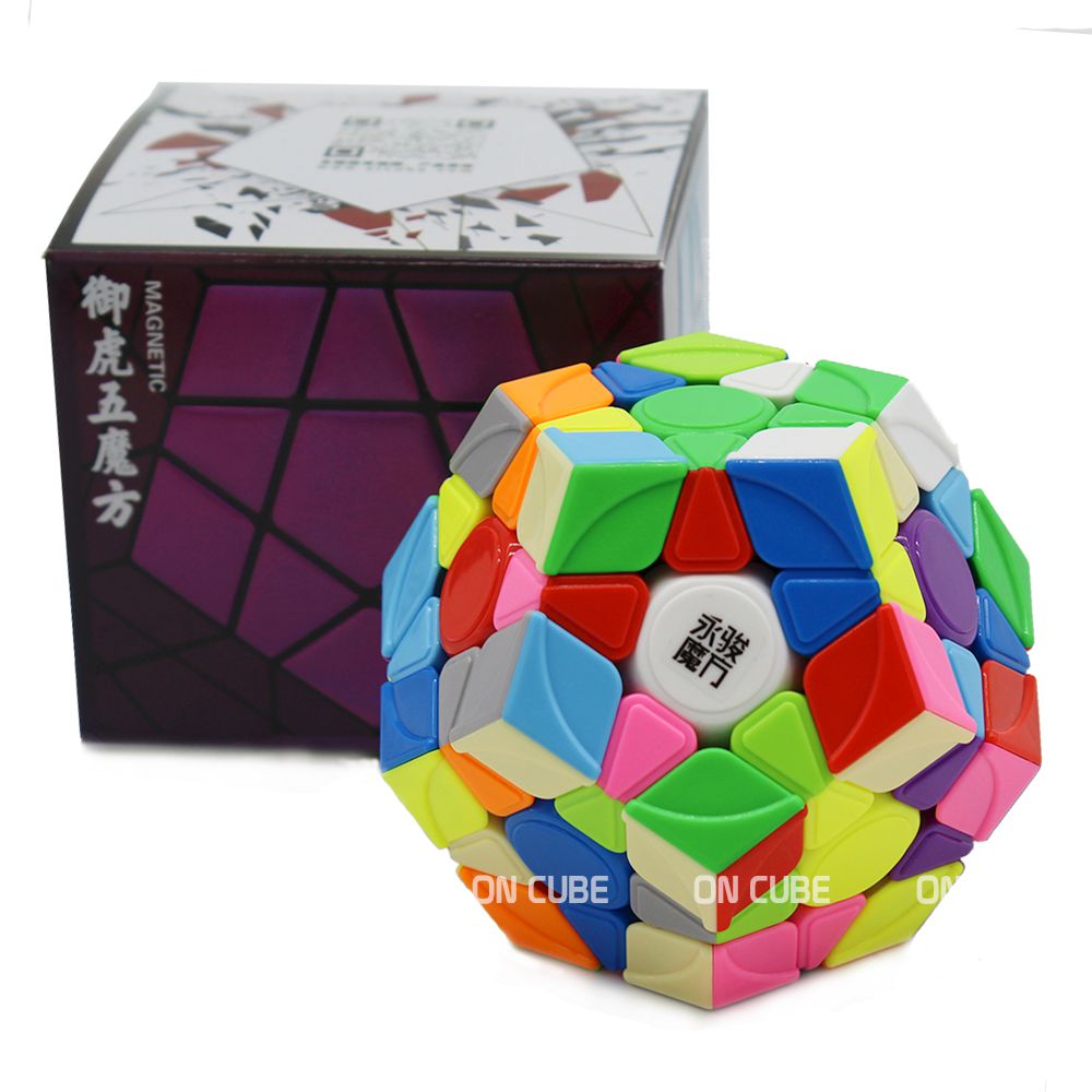 Cubo Magico Megaminx YJ YuHu V2M: Dodecaedro Magnetico Senza Adesivi, Speed Cube