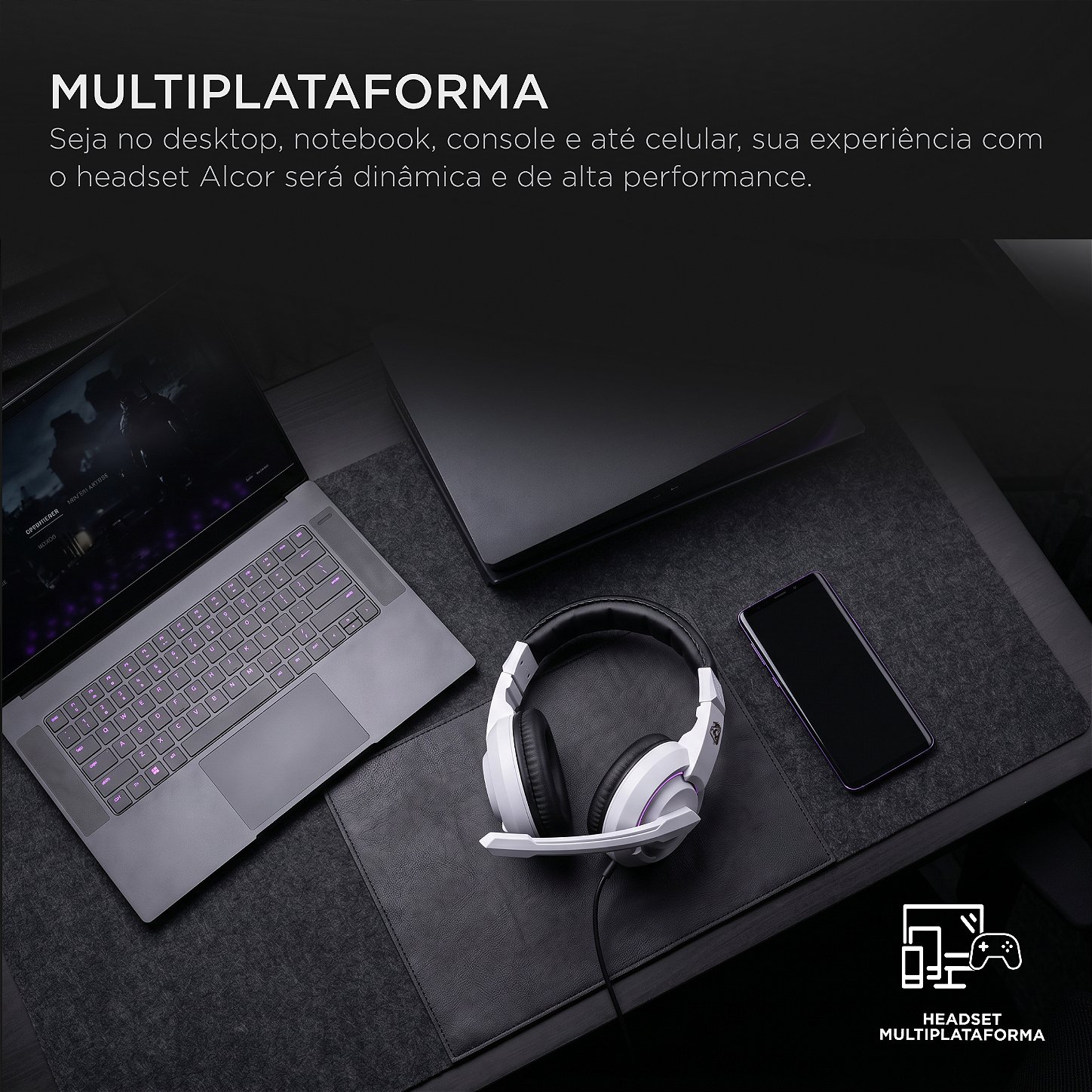 Headset Gamer Alcor, Multiplataforma, Áudio 3D, P3 3,5mm com USB ...