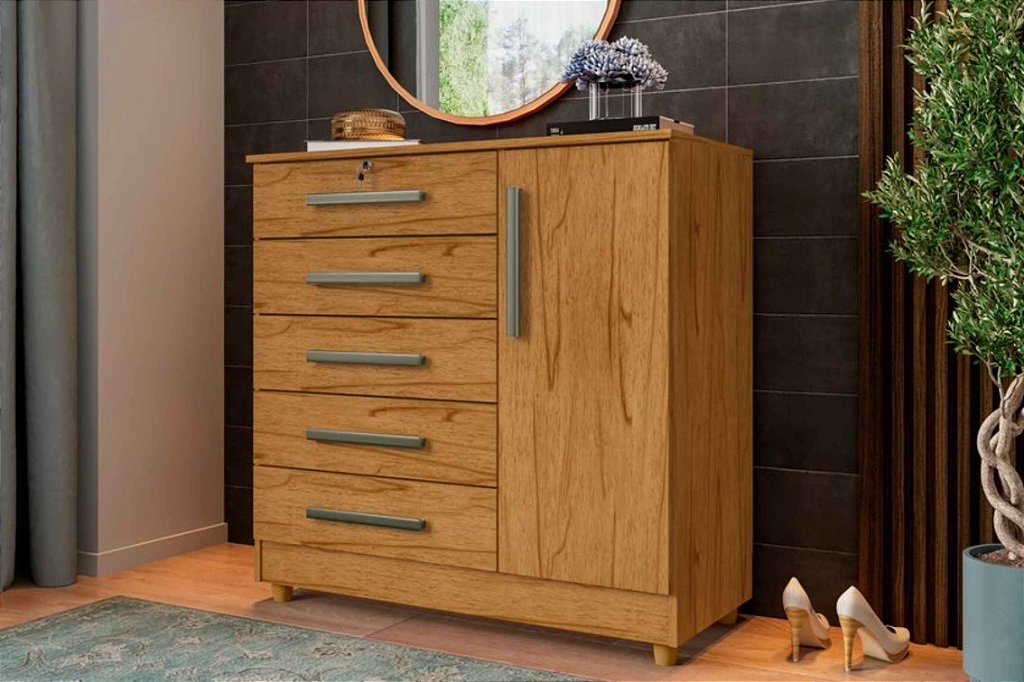 Comoda Rack COMODA VITORIA 5GAV C/ SAPAT CINAMOMO - RUD RACK - Catálogo de Móveis RJ