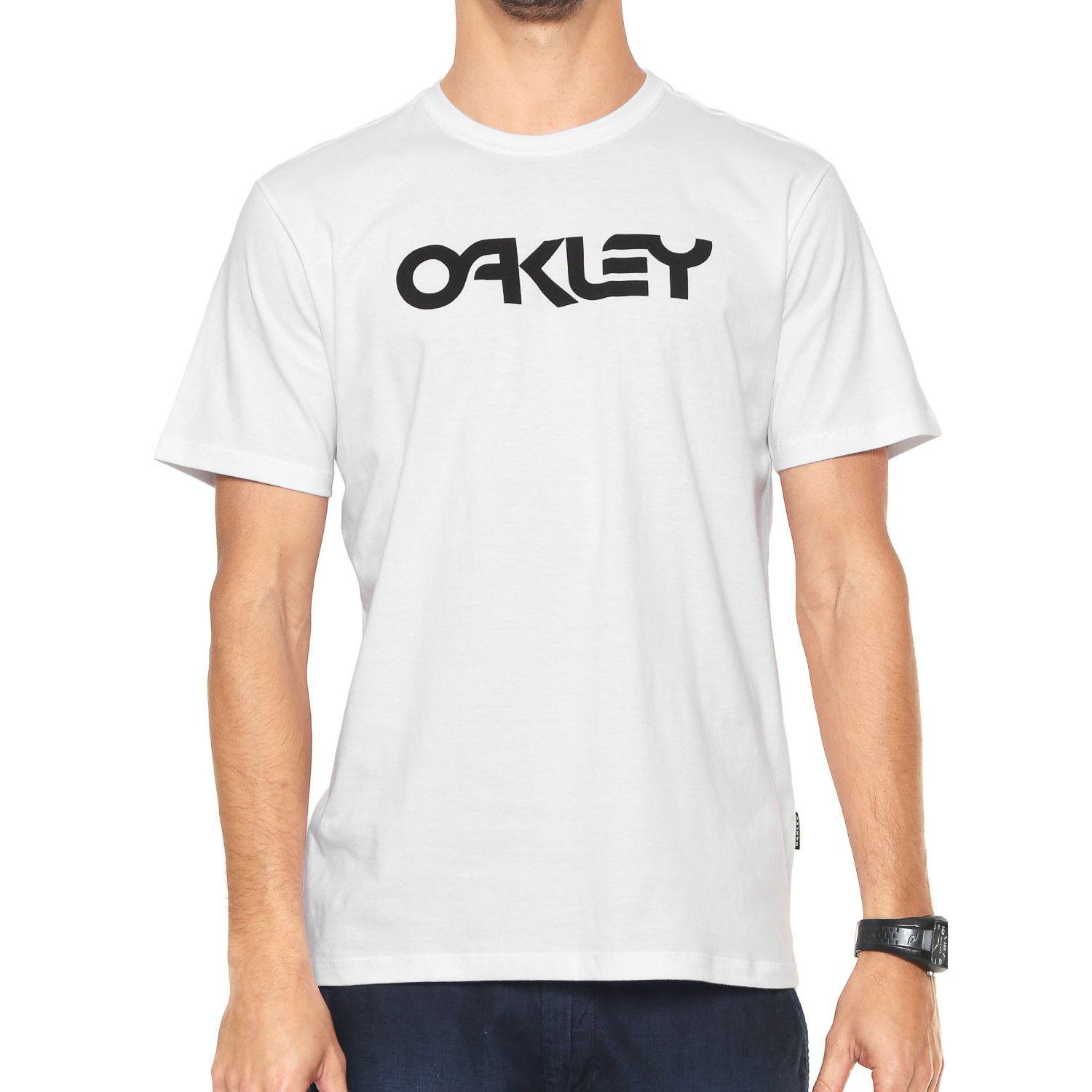 Camiseta Oakley Mark II SS Masculina - Preto+Cinza