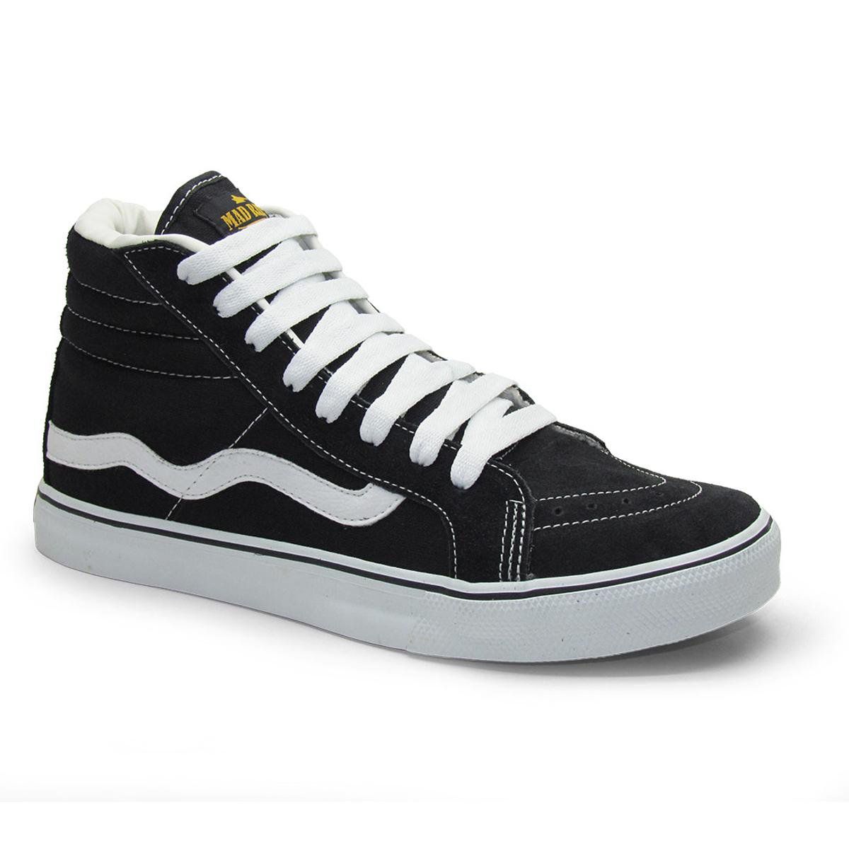 Tênis Mad Rats Old School- Black/Branco - Preto