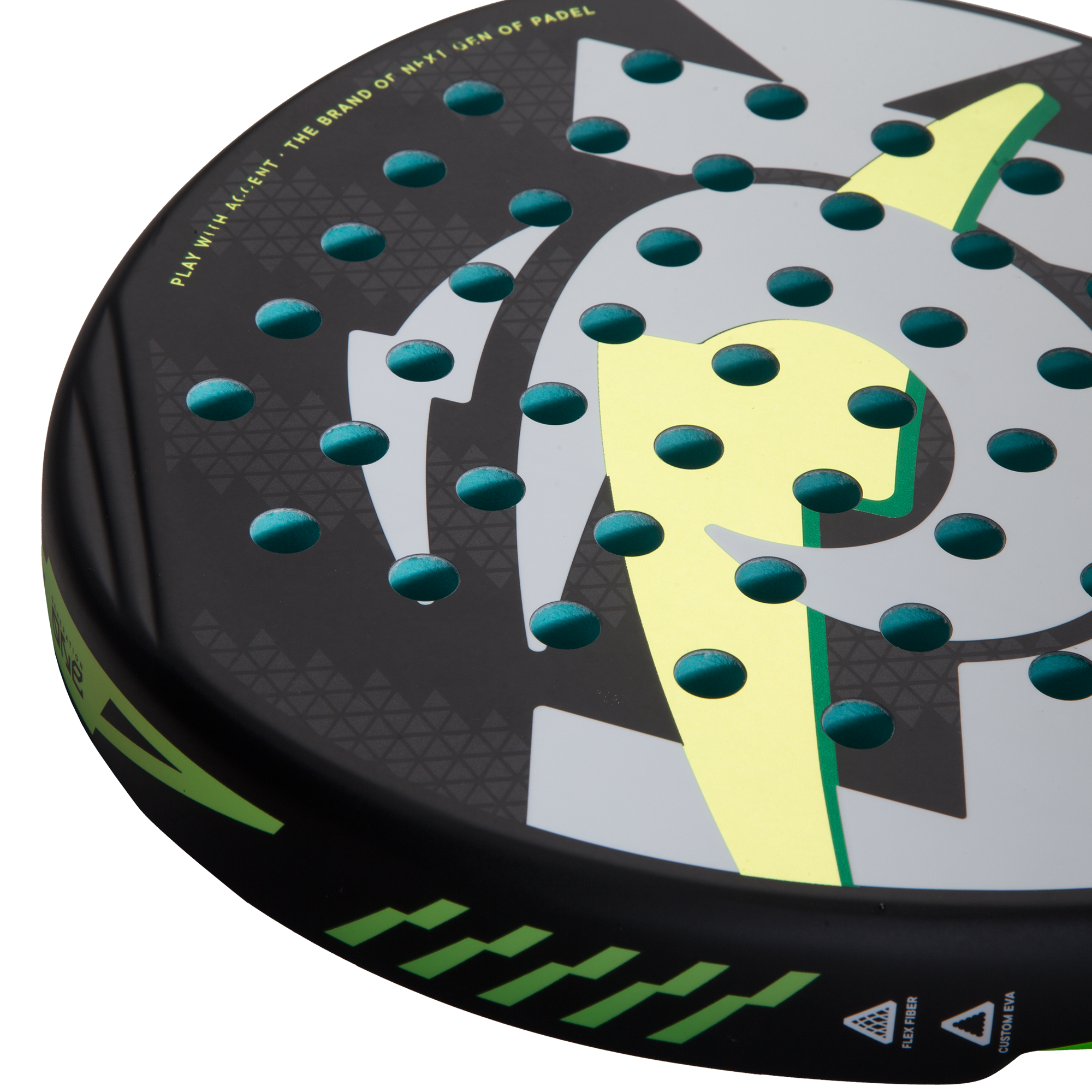 Raquette De Padel LOK Be Flow 2025 – Forme Ronde, Carbone EVA, Verte, Pour Joueurs En Progression