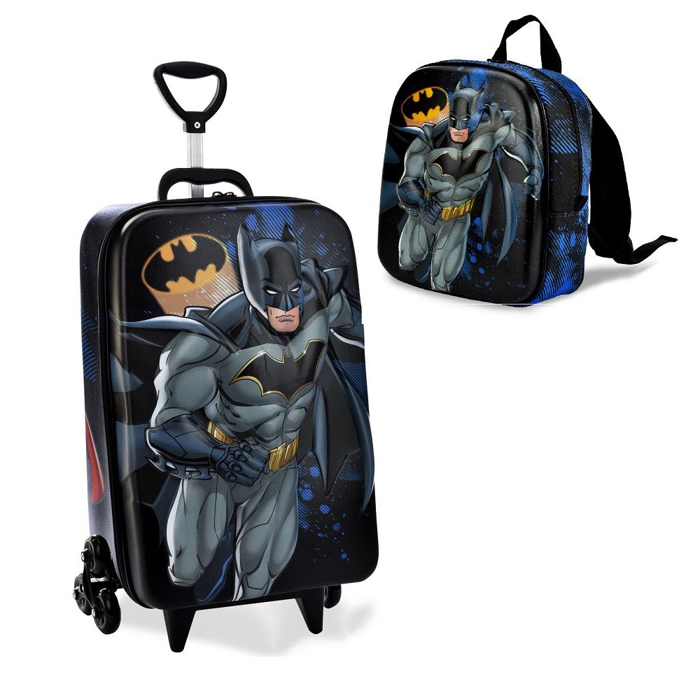 Mochila de Rodinhas Maxtoy Liga da Justiça Batman - Zaredu Malas- As  melhores Malas de viagens e mochilas escolares