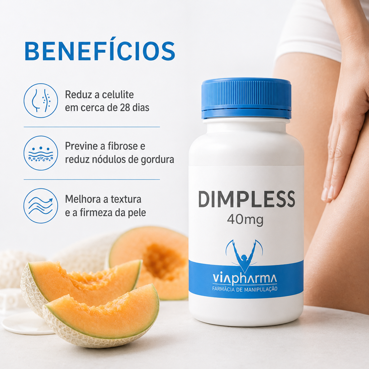 Dimpless Supplement Dimpless 40mg 60 cápsulas | Anti-Celulite | Via Pharma - Viapharma ...