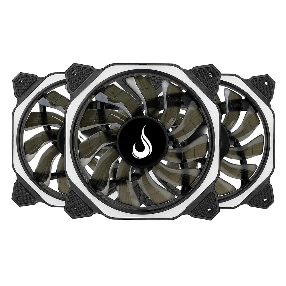 Kit 3 Fans Rise Mode Aura 120mm RGB Com Controlador Preto - Bauruinfo O ...