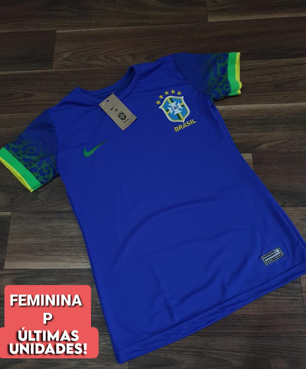 Camiseta Brasil - Azul - Torcedor - Feminina - Monstro Sagrado