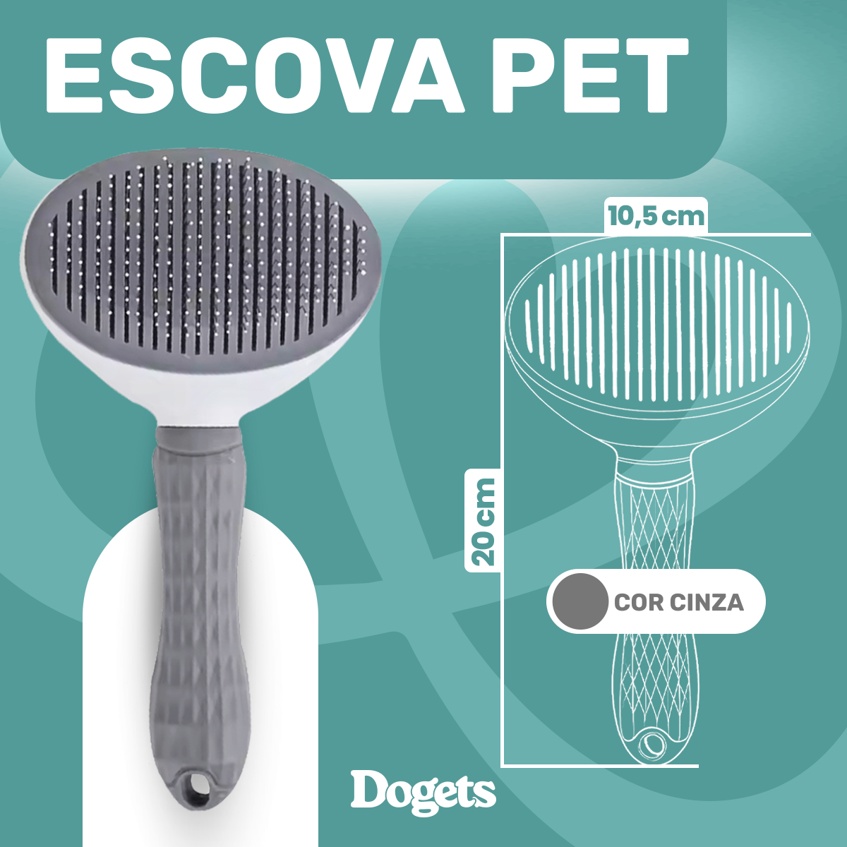 Escova Removedora de Pelos Cachorro Gatos Multifuncional Rasqueadeira ...