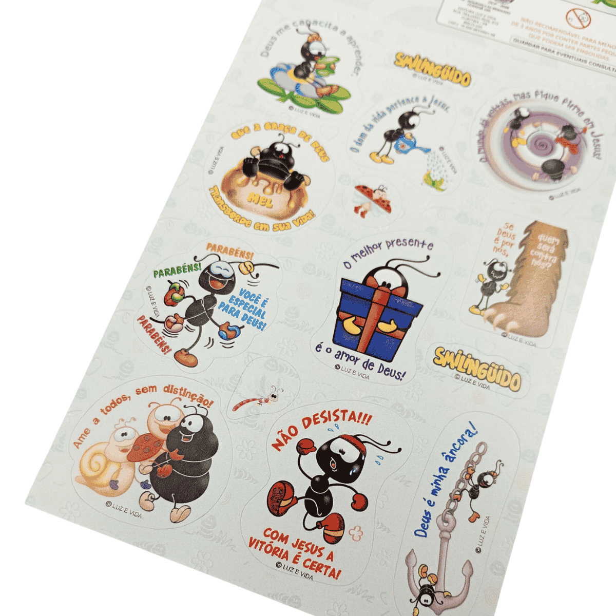Cartela de Adesivos Stickers - nº24 - Smilinguido - Lojinha do Smilingüido