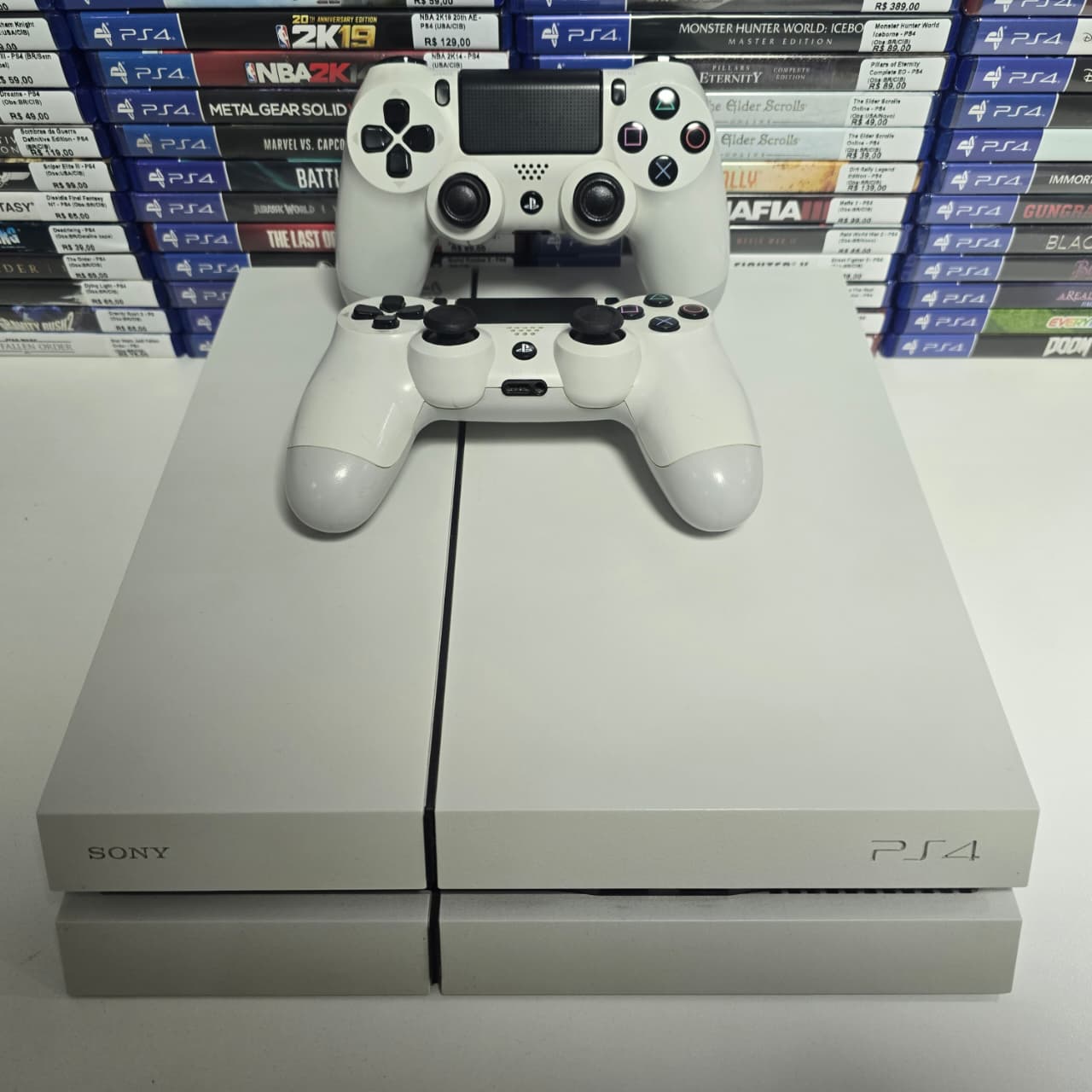 Playstation 4 Glacial White 500 MB (CIB) - Fita Games