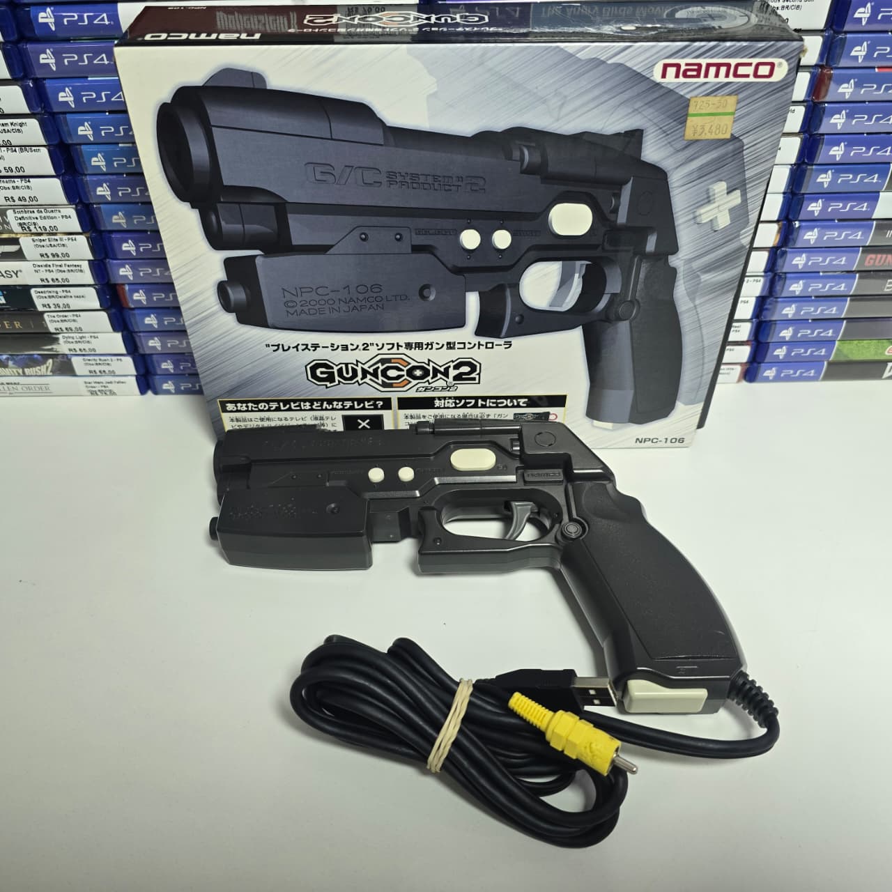 Controle/Pistola Guncon 2 - PS2 (Sem manual e sem cabo T) - Fita Games