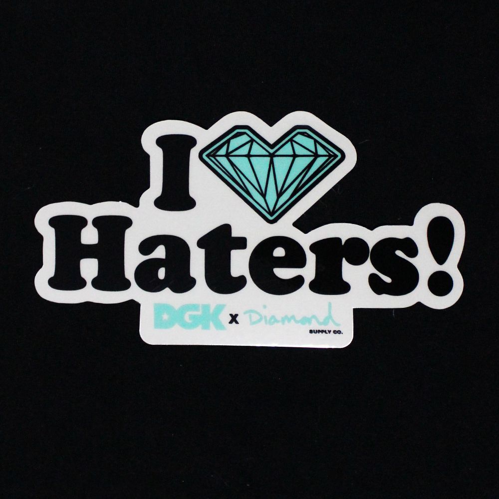 Adesivos DGK x Diamond I Love Haters - JD Skate Shop