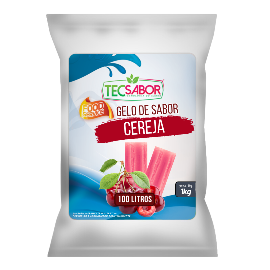 Gelo de Sabor Cereja 1 kg - Tecsabor - Tecgelos