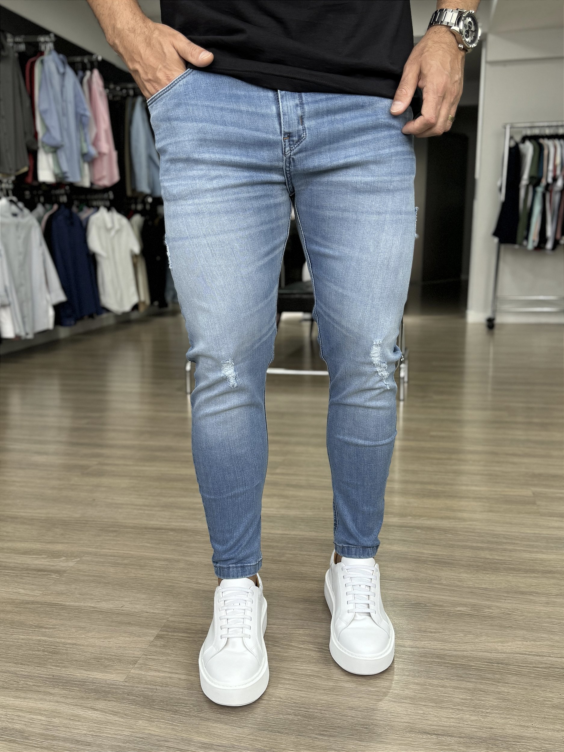 Calça Jeans Super Skinny Jay Jones Ref: 1276 - Moda Masculina