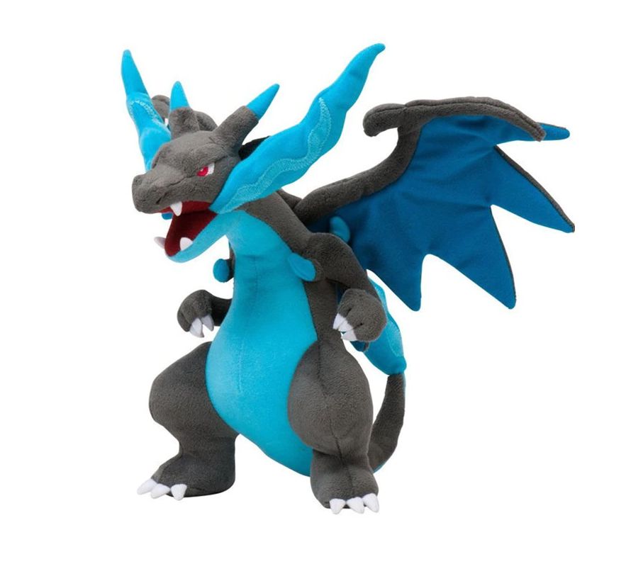 Brinquedos de pelúcia para crianças, evolução do Mega Charizard X e Y, 4  estilos, versão Q