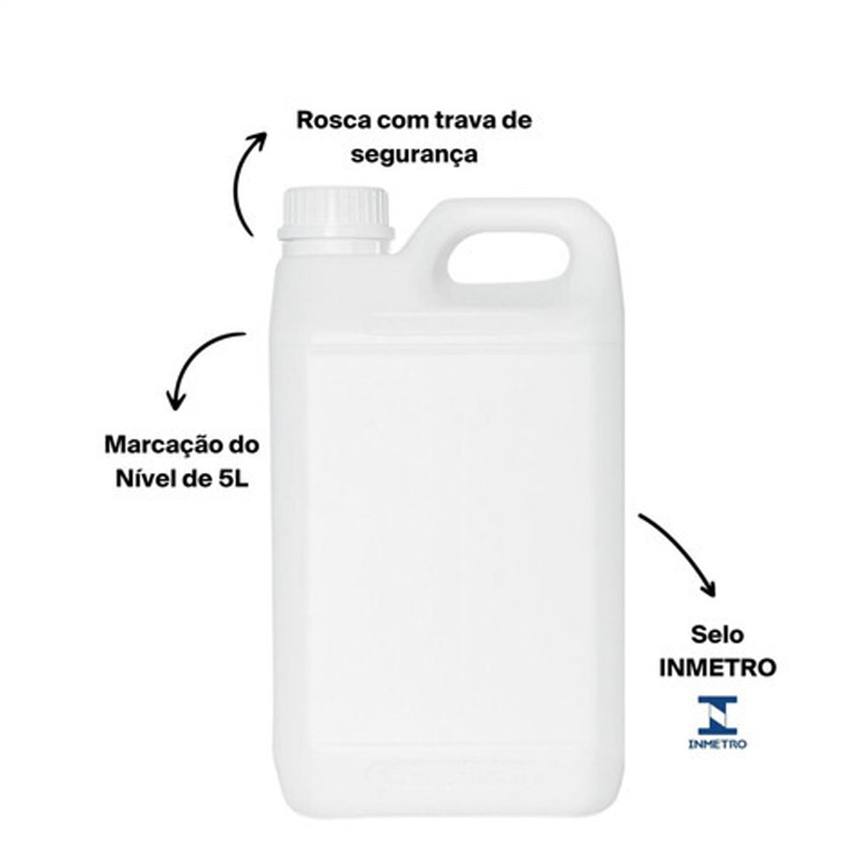 Galão de combustivel 5l - com certificado INMETRO + funil - JOAO LUIS ...