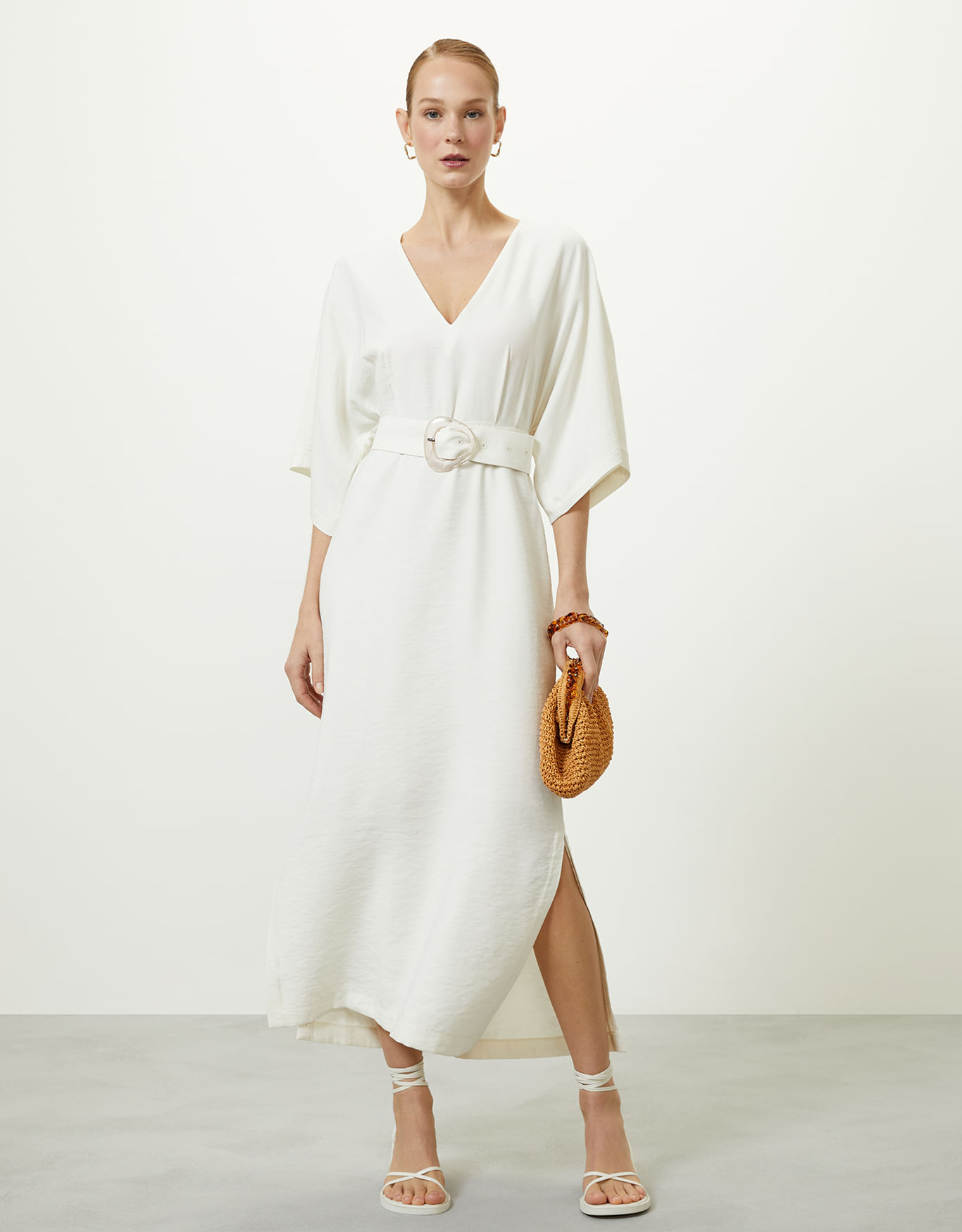 Reto Del Vestido Blanco Con Dorado Kimono Para Vestido Vestido