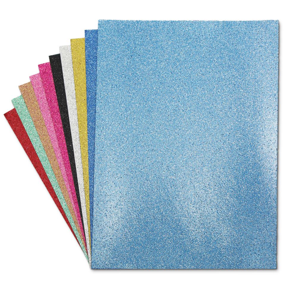 Papel Adesivo Glitter - Kit Colorido - SupperPapel | 9 anos!