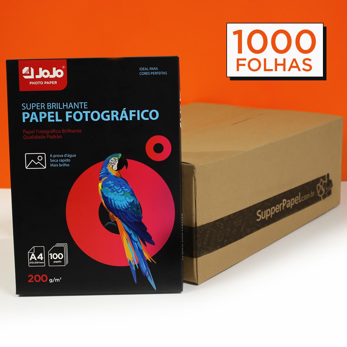Papel Fotográfico - Brilho/Glossy - 200g - Jato de Tinta - A4 - 210x297mm -  Caixa 1000 Folhas - SupperPapel | 9 anos!
