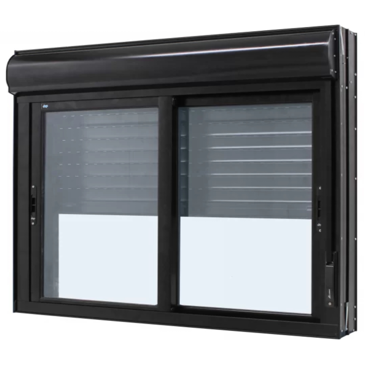 janela integrada alumínio preto - janela persiana alumínio preto - Só  Alumínio SP