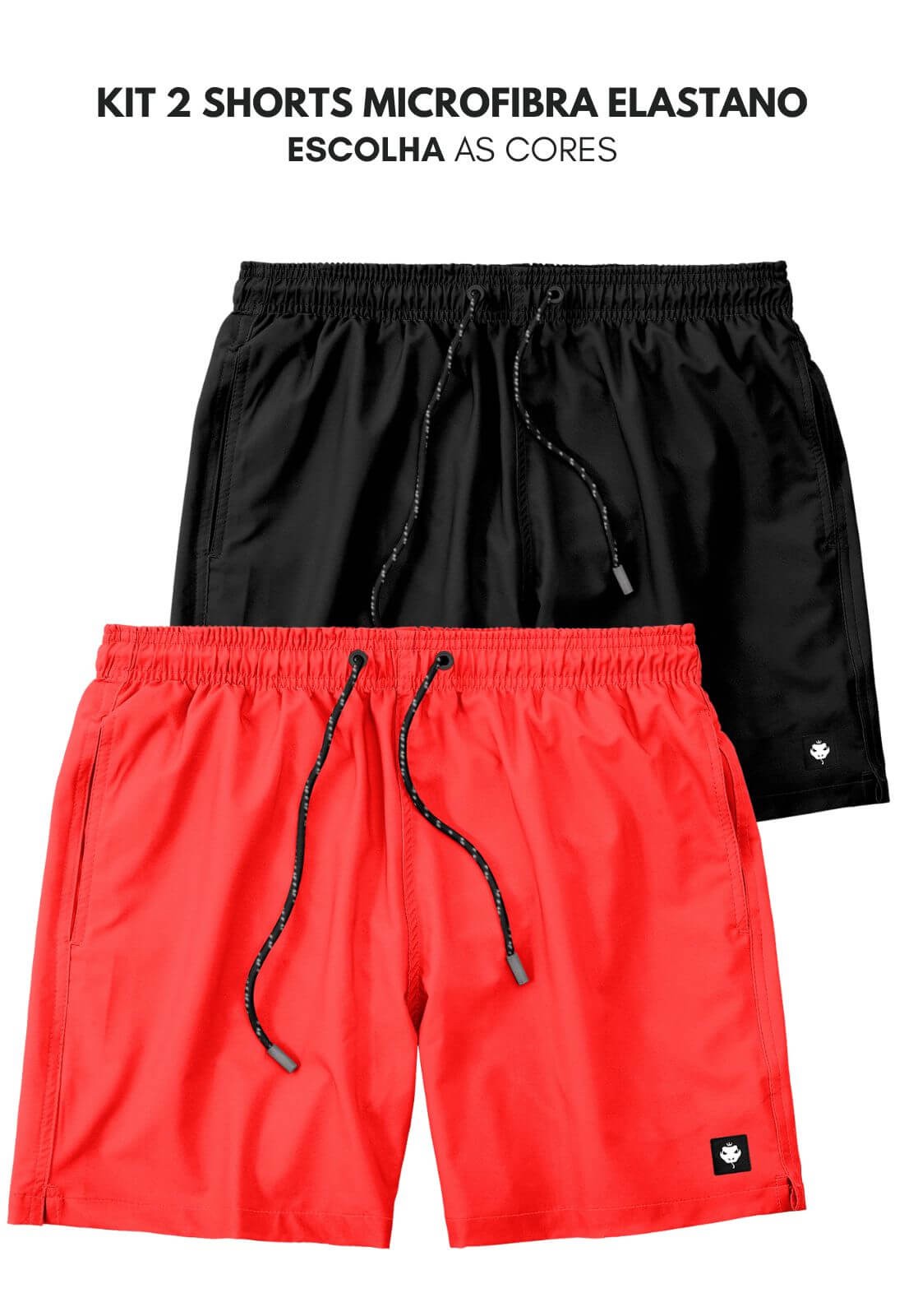 Kit 2 shorts microfibra elastano  Escolha as cores do kit - LaVíbora:  Shorts Masculinos de Praia, Roupas e mais!