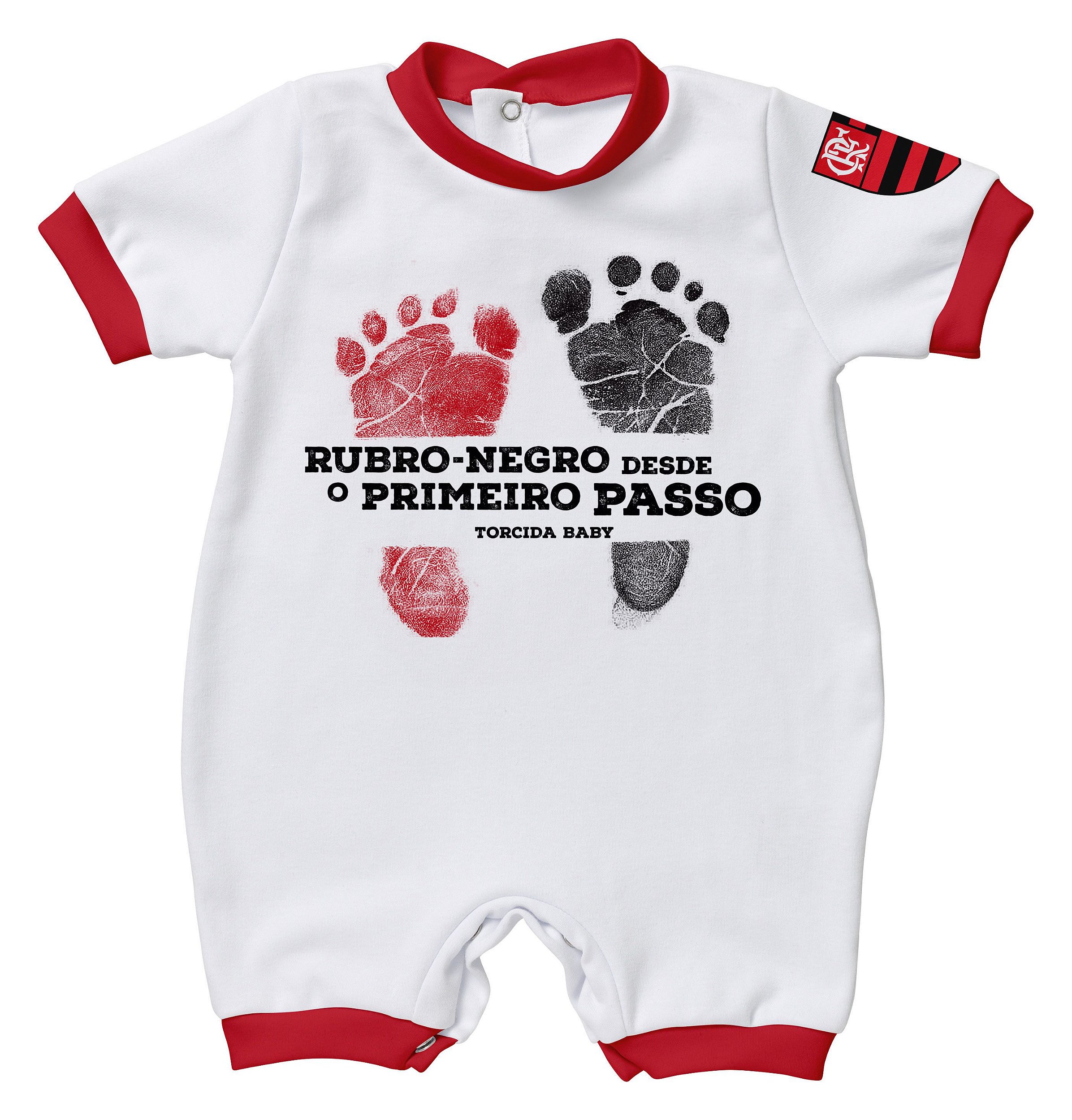 Macacão Bebê Flamengo Primeiro Passo - Torcida Baby​ - Cia Bebê