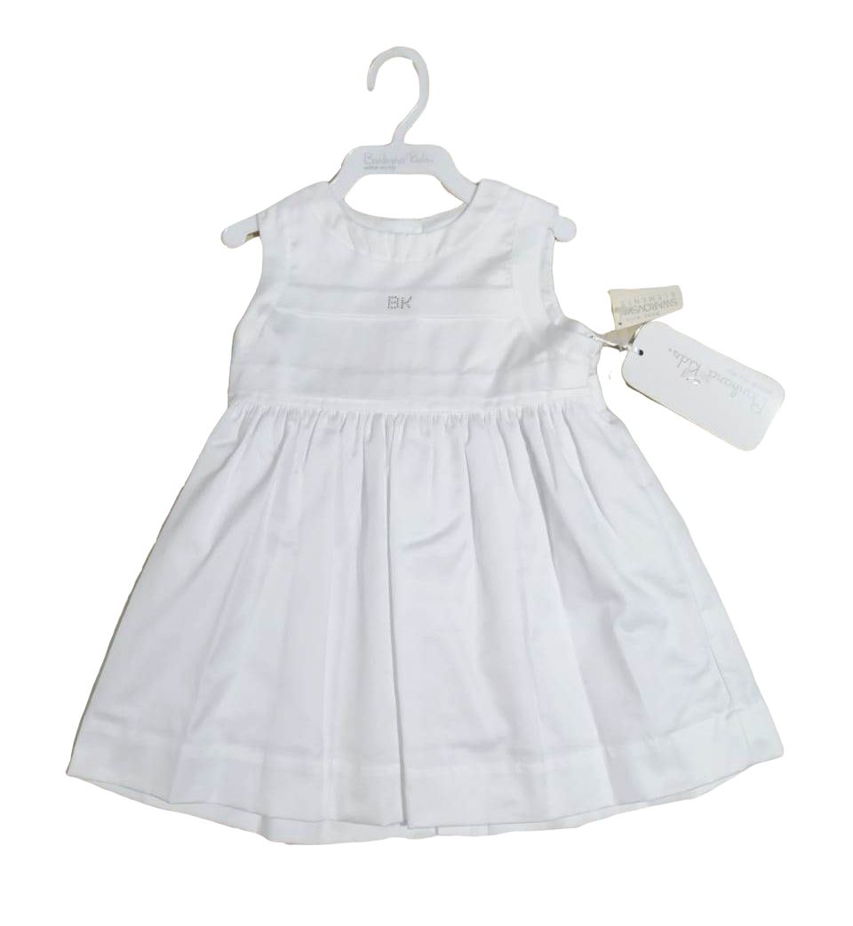 Vestido Bebê Branco Luxo Barbara Kids Strass Batizado​ - Cia Bebê