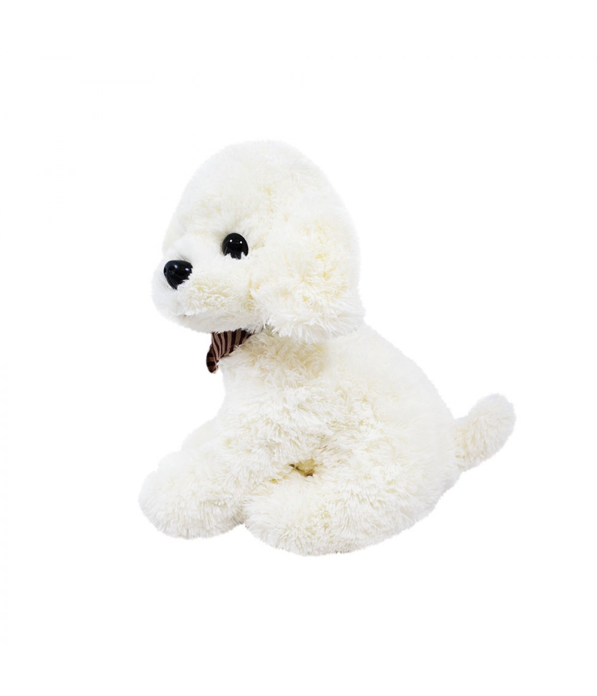 Cachorro Pelúcia Branco Com Lenço no Pescoço 34cm - Cia Bebê